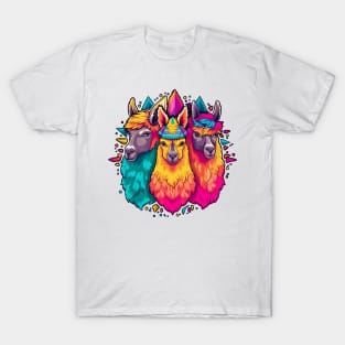 Rainbow Llama Squad T-Shirt